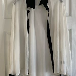 Large sheer blouse